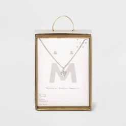 Top 10 🛒 Silver Plated Cubic Zirconia Initial Chain Pendant Necklace and Earring Set - A New Day™ 💯 48 Top 10 🛒 Silver Plated Cubic Zirconia Initial Chain Pendant Necklace and Earring Set - A New Day™ 💯 -Outlet New Day Wear Store unnamed file 3055