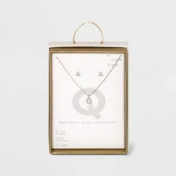 Top 10 🛒 Silver Plated Cubic Zirconia Initial Chain Pendant Necklace and Earring Set - A New Day™ 💯 52 Top 10 🛒 Silver Plated Cubic Zirconia Initial Chain Pendant Necklace and Earring Set - A New Day™ 💯 -Outlet New Day Wear Store unnamed file 3059