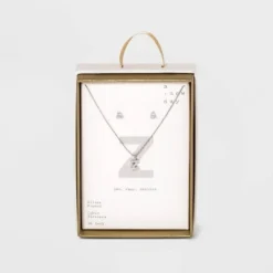 Top 10 🛒 Silver Plated Cubic Zirconia Initial Chain Pendant Necklace and Earring Set - A New Day™ 💯 61 Top 10 🛒 Silver Plated Cubic Zirconia Initial Chain Pendant Necklace and Earring Set - A New Day™ 💯 -Outlet New Day Wear Store unnamed file 3068