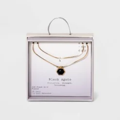 Cheapest 🤩 Silver Plated Layered Gold Necklace - A New Day™ Strawberry Quartz 🎁 -Outlet New Day Wear Store unnamed file 3076