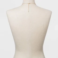 Buy 🛒 Stone and Square Charm Pendant Necklace - A New Day™ Gold ⌛ -Outlet New Day Wear Store unnamed file 3129