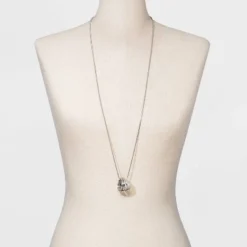 New 🥰 Pendant Ring Statement Necklace - A New Day™ Silver ⭐