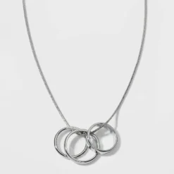 New 🥰 Pendant Ring Statement Necklace - A New Day™ Silver ⭐ -Outlet New Day Wear Store unnamed file 3133