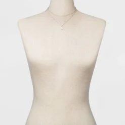 Hot Sale ✔️ Rectangle Charm Layered Chain Pendant Necklace - A New Day™ Silver 🤩