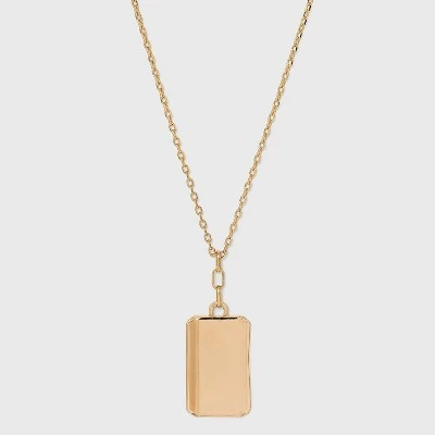 Cheapest ๐ Solid Rectangle Statement Necklace - A New Day™ Gold ๐ 5 Cheapest ๐ Solid Rectangle Statement Necklace - A New Day™ Gold ๐ - Image 3