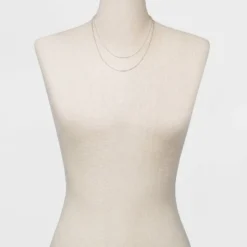 Best Pirce 👏 Plated Cable Box and Paperclip Chain Necklace Set 3pc - A New Day™ Silver ✨