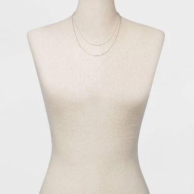 Best Pirce ๐ Plated Cable Box and Paperclip Chain Necklace Set 3pc - A New Day™ Silver โจ 3 Best Pirce ๐ Plated Cable Box and Paperclip Chain Necklace Set 3pc - A New Day™ Silver โจ