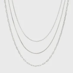 Best Pirce ๐ Plated Cable Box and Paperclip Chain Necklace Set 3pc - A New Day™ Silver โจ 7 Best Pirce ๐ Plated Cable Box and Paperclip Chain Necklace Set 3pc - A New Day™ Silver โจ -Outlet New Day Wear Store unnamed file 3148