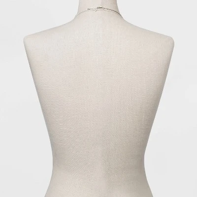 Flash Sale ⌛ Plated Herringbone and Box Chain Necklace Set 2pc - A New Day™ Silver ✨ 4 Flash Sale ⌛ Plated Herringbone and Box Chain Necklace Set 2pc - A New Day™ Silver ✨ - Image 2