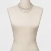 Promo ⭐ Multi Row Layered Chain Linked Necklace - A New Day™ Silver 🌟 -Outlet New Day Wear Store unnamed file 3155