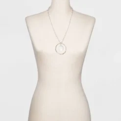 Discount โ๏ธ Hammered Ring and Disc Statement Necklace - A New Day™ Silver ๐คฉ