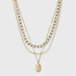 Flash Sale 🧨 3 Row Chunky Chain Necklace - A New Day™ Gold 🎉 -Outlet New Day Wear Store unnamed file 3196
