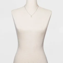 Best Pirce 🔥 Silver Plated Padlock Heart Pendant Necklace - A New Day™ Silver ✔️