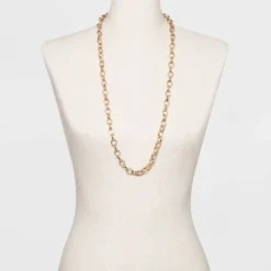 Cheapest 👏 Long Metal Chain Link Necklace - A New Day™ Gold 🧨