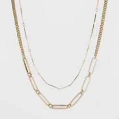 Deals 🔥 Two Row Layered Necklace - A New Day™ Gold 🥰 -Outlet New Day Wear Store unnamed file 3221