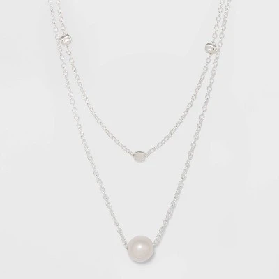 Deals ❤️ Sterling Silver with Freshwater Pearl Duo Necklace Set - A New Day™ Silver ⌛ 5 Deals ❤️ Sterling Silver with Freshwater Pearl Duo Necklace Set - A New Day™ Silver ⌛ - Image 3