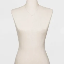 Top 10 ❤️ Sterling Silver with Cubic Zirconia Curved Bar Station Chain Necklace - A New Day™ Silver ⌛