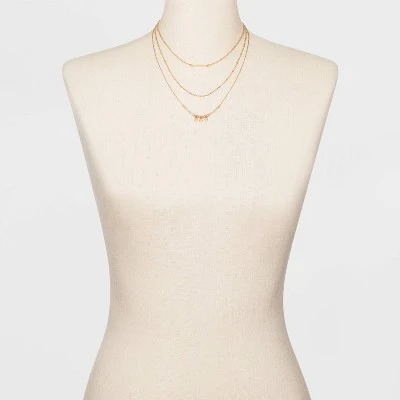 Cheap ✔️ Three Rows Seed Bead and Hanging Coins Layered Necklace - A New Day™ Gold ✔️ 3 Cheap ✔️ Three Rows Seed Bead and Hanging Coins Layered Necklace - A New Day™ Gold ✔️