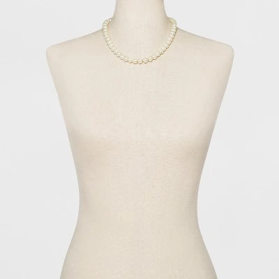 Best Sale 😍 Short Pearl Necklace - A New Day™ Silver ⌛ 3 Best Sale 😍 Short Pearl Necklace - A New Day™ Silver ⌛