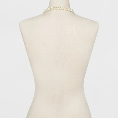 Deals π Long Faux Pearl Necklace - A New Day™ Silver/White π 4 Deals π Long Faux Pearl Necklace - A New Day™ Silver/White π - Image 2