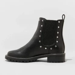 Discount ⭐ Women's Sasha Studded Chelsea 🌟 Boots - A New Day™ Black ✔️