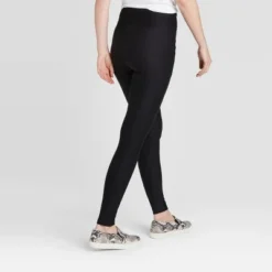 Deals 🌟 Women's Drawstring High Waisted Lounge Leggings with Pockets - A New Day™ Black 😉