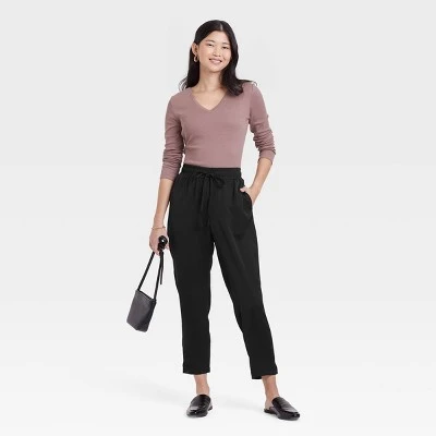 Coupon 💯 Women's High-Rise Slim Straight Ankle Jogger Pants - A New Day™ 🎉 4 Coupon 💯 Women's High-Rise Slim Straight Ankle Jogger Pants - A New Day™ 🎉 - Image 2