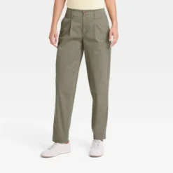 Best Pirce ⌛ Women's High-Rise Pleat Front Tapered Chino Pants - A New Day™ ✔️ -Outlet New Day Wear Store unnamed file 3382