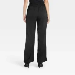 Budget ✨ Women's High-Rise Wide Leg Satin Pull-On Pants - A New Day™ 😉