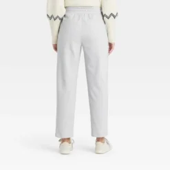Budget ⭐ Women's High-Rise Knit Drawstring Pull-On Pants - A New Day™ Heather Gray ❤️