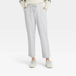 Budget ⭐ Women's High-Rise Knit Drawstring Pull-On Pants - A New Day™ Heather Gray ❤️ -Outlet New Day Wear Store unnamed file 3394