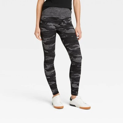 Cheapest ⌛ Women's Camo High-Waist Seamless Cotton Blend Camo Leggings - A New Day™ Black ❤️ 4 Cheapest ⌛ Women's Camo High-Waist Seamless Cotton Blend Camo Leggings - A New Day™ Black ❤️ - Image 2