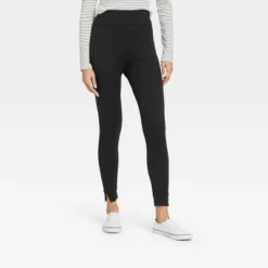 Buy ❤️ Women's Brushed Leggings with Foldover Waistband and Split Hem Cuffs - A New Day™ Black 💯 -Outlet New Day Wear Store unnamed file 3446