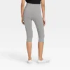 Coupon 🧨 Women's High-Waist Cotton Blend Seamless Capri Leggings - A New Day™ Black ✨