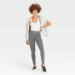New 🤩 Women's High-Waisted Ankle Leggings - A New Day™ Gray 🎉 -Outlet New Day Wear Store unnamed file 3451
