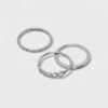 Brand new ⌛ Silver Plated Cubic Zirconia Chain Stack Ring Set - A New Day™ ✔️ -Outlet New Day Wear Store unnamed file 3510
