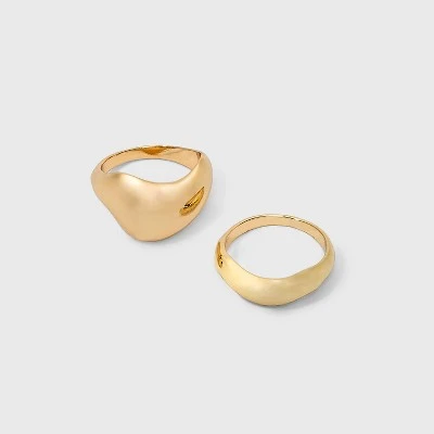 Brand new ✔️ Bold Dome Ring Set - A New Day™ Gold 👏 3 Brand new ✔️ Bold Dome Ring Set - A New Day™ Gold 👏