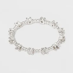 Deals ⌛ Silver Plated Cubic Zirconia Textured Band Ring - A New Day™ Silver/Clear 👍 -Outlet New Day Wear Store unnamed file 3551