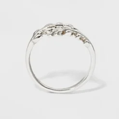 Promo 🤩 Silver Plated Leaf Bypass Ring - A New Day Silver 🧨