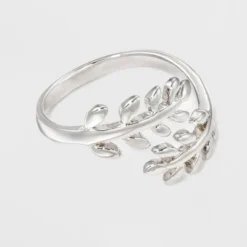 Promo 🤩 Silver Plated Leaf Bypass Ring - A New Day™ Silver 🧨 -Outlet New Day Wear Store unnamed file 3555
