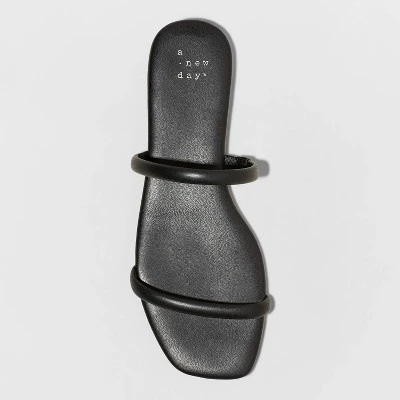 Deals 🥰 Women's Winnie Skinny Strap 🔔 Sandals - A New Day™ Black ❤️ 3 Deals 🥰 Women's Winnie Skinny Strap 🔔 Sandals - A New Day™ Black ❤️ - Image 2