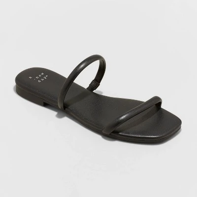 Deals 🥰 Women's Winnie Skinny Strap 🔔 Sandals - A New Day™ Black ❤️ 5 Deals 🥰 Women's Winnie Skinny Strap 🔔 Sandals - A New Day™ Black ❤️ - Image 4