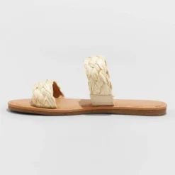 Budget ๐ Women's Lucy Braided Slide Sandals - A New Dayโข Black ๐