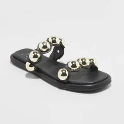 Hot Sale ⭐ Women's Didi Embellished Slide 😉 Sandals - A New Day™ Black ⭐ -Outlet New Day Wear Store unnamed file 3596