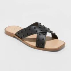 New 👏 Women's Emmy Studded Crossband Sandals - A New Day™ Tan ✨ -Outlet New Day Wear Store unnamed file 3695