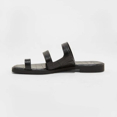 Best Sale ✔️ Women's Marilyn Toe Loop Slide ⭐ Sandals - A New Day™ Black 🌟 3 Best Sale ✔️ Women's Marilyn Toe Loop Slide ⭐ Sandals - A New Day™ Black 🌟