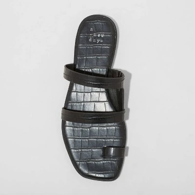 Best Sale ✔️ Women's Marilyn Toe Loop Slide ⭐ Sandals - A New Day™ Black 🌟 4 Best Sale ✔️ Women's Marilyn Toe Loop Slide ⭐ Sandals - A New Day™ Black 🌟 - Image 2