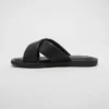 Wholesale ⌛ Women's Daisy Crossband Slide Sandals - A New Day™ Black ⌛