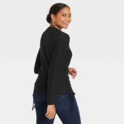 Best reviews of 🥰 Women's Long Sleeve Round Neck Side-Tie Pullover Top - A New Day™ ✔️