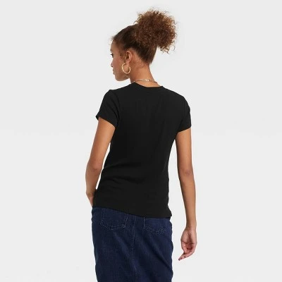 Coupon 😀 Women's Short Sleeve Ribbed T-Shirt - A New Day™ 🥰 3 Coupon 😀 Women's Short Sleeve Ribbed T-Shirt - A New Day™ 🥰